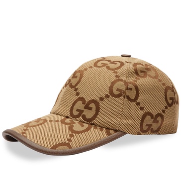 Leather-Trimmed Monogrammed Canvas Baseball Cap