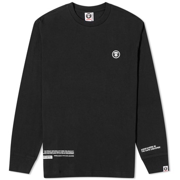 AAPE Now Silicon Badge Long Sleeve T-Shirt