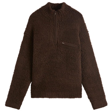 Auralee Merino Wool Boa Quarter Zip