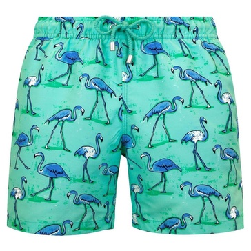 Arthus mid-length swim shorts cascade flamingo