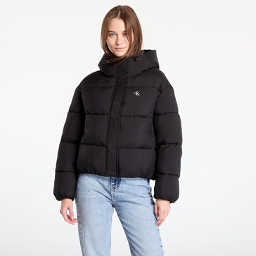 Calvin Klein Jeans Logo Short Hooded Puffer Jacket