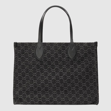 Black Ophidia Large GG Supreme Tote Bag