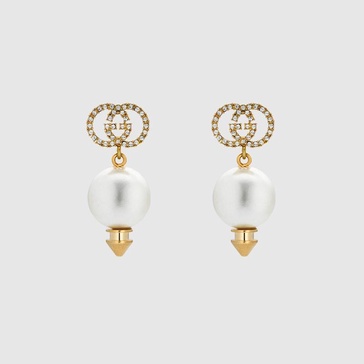 Gucci Interlocking earrings with pearl