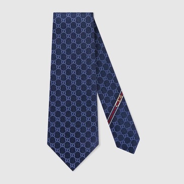 GG pattern silk tie