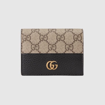 GG Marmont bi-color card case wallet