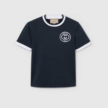 Cotton jersey T-shirt with embroidery