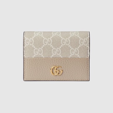 GG Marmont bi-color card case wallet