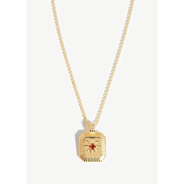 January Birthstone 18kt gold-plated necklace