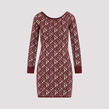 Moon Diamant Knit Jacquard Mini Dress