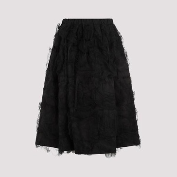 Like Black Nylon Midi Skirt for Women - SS24 Collection