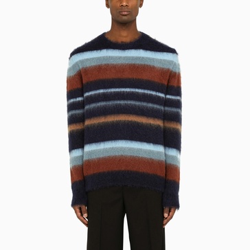 Striped Crew-neck Sweater In Wool