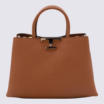 Tod'S Brown Leather Top Handle Bag