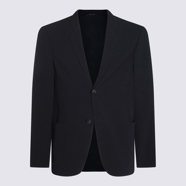 Giorgio Armani Dark Blue Virgin Wool Blazer