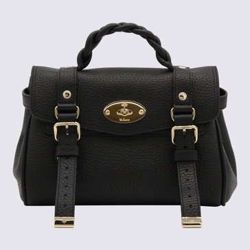 Black Leather Alexa Satchel