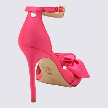 Hot Pink Satin Loveknot Sandals