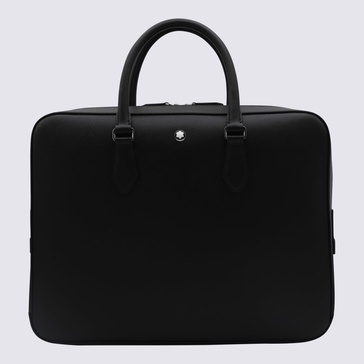 Black Leather Top Handle Bag