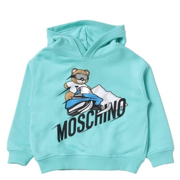 Moschino Kids Mountain Teddy Bear Print Cotton Hoodie