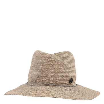 Maison Michel Natural/Camel Virginie Straw Fedora Hat