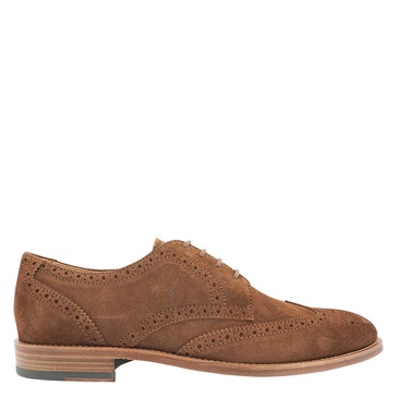 Tods Men's Walnut Light Wingtip Perforated Lace-Ups Derby