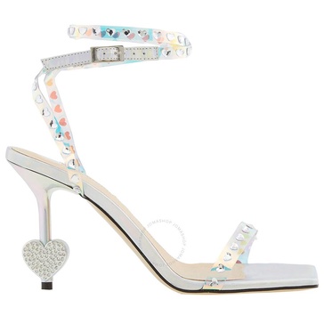 Mach & Mach Irisdescent 95 Amelia Heart Heeled Sandals