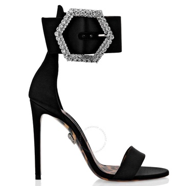 Philipp Plein Satin Jewelled Buckle Hi-Heel Sandals