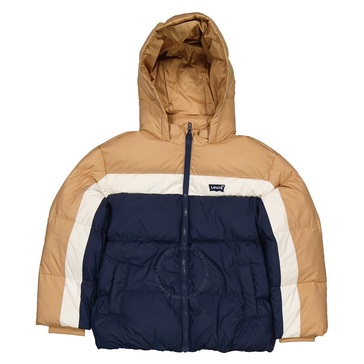 Levis Boys Colorblock Down Hooded Puffer Jacket