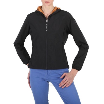 Save The Duck Ladies Black Astrea Hooded Rain Jacket