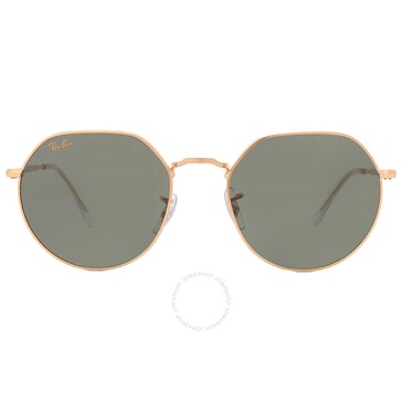 Ray Ban Jack Green Geometric Unisex Sunglasses RB3565 919631 55