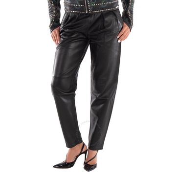 Philipp Plein 80S Fit Iconic Plein Leather Trousers