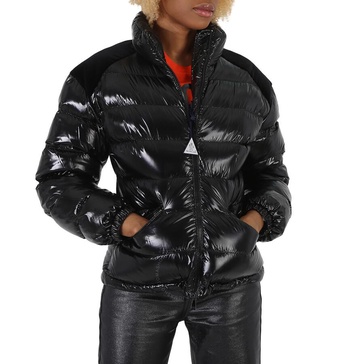 Moncler Ladies Black Celepine Quilted Short Down Jacket