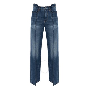 Victoria Beckham Deconstructed Straight Leg Denim Jeans