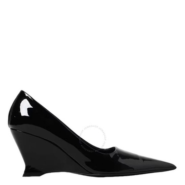 Ferragamo Ladies Black Viola Wedge-Heeled Pumps