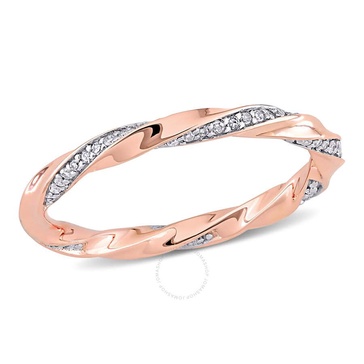 Amour 10K Pink Gold 1/4 CT TDW Diamond Eternity Ring