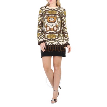 Moschino Military Teddy Jacquard Knit Dress