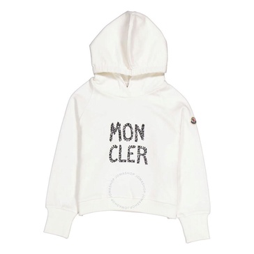 Moncler Kids Natural Logo Print Kinder Hooded Sweatshirt