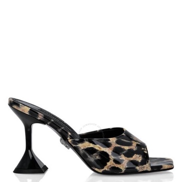 Philipp Plein Leopard Print Patent Leather Sandals