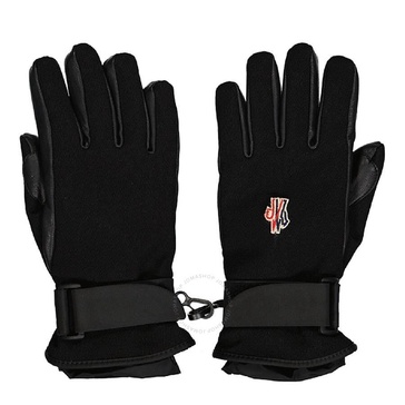 Moncler Men's Black Grenoble Padded Paneled Gloves