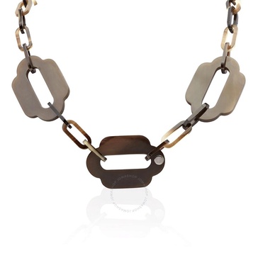 Hermes Attelage Long Necklace In Buffalo Horn