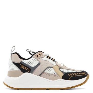 Burberry Embossed-Logo Panelled Sneakers