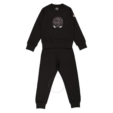 Moncler X Spiderman Boys Black Cotton Tracksuit Set