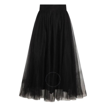 Zimmermann Ladies Black Tulle Midi Skirt