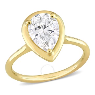 Amour 2 CT TGW Created Moissanite-White Fashion Ring 10k Yellow Gold