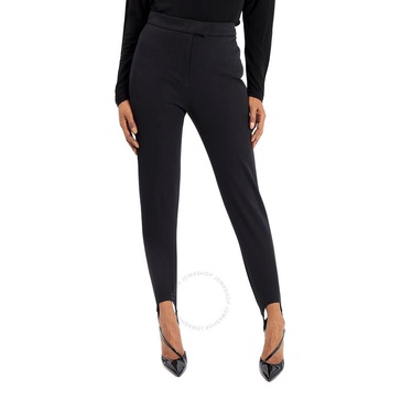 Burberry Black Cotton-blend High-waist Tailored Jodhpur Trousers