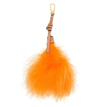 Loewe Feather Charm in Orange