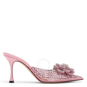 Mach & Mach Carrie 85 Crystal Flower PVC Mules