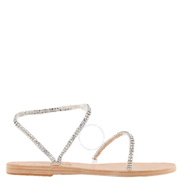 Ancient Greek Sandals Irina Crystal-Embellished Flat Sandals