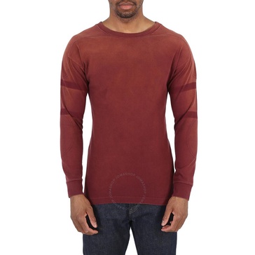 Maison Margiela Burgundy Four-Stitch Detail Sweatshirt