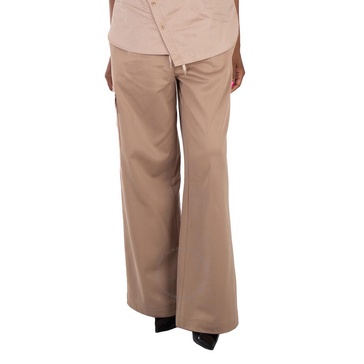 Tibi Ladies Tan Active Knit Wide Leg Pull On Pant