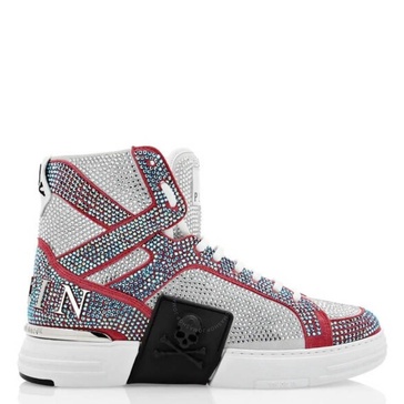 Philipp Plein Crystal Money Kicks Hi-Top Sneakers