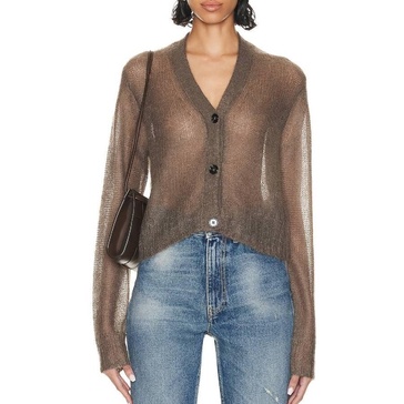 Acne Studios Semi-Sheer Crop Cardigan